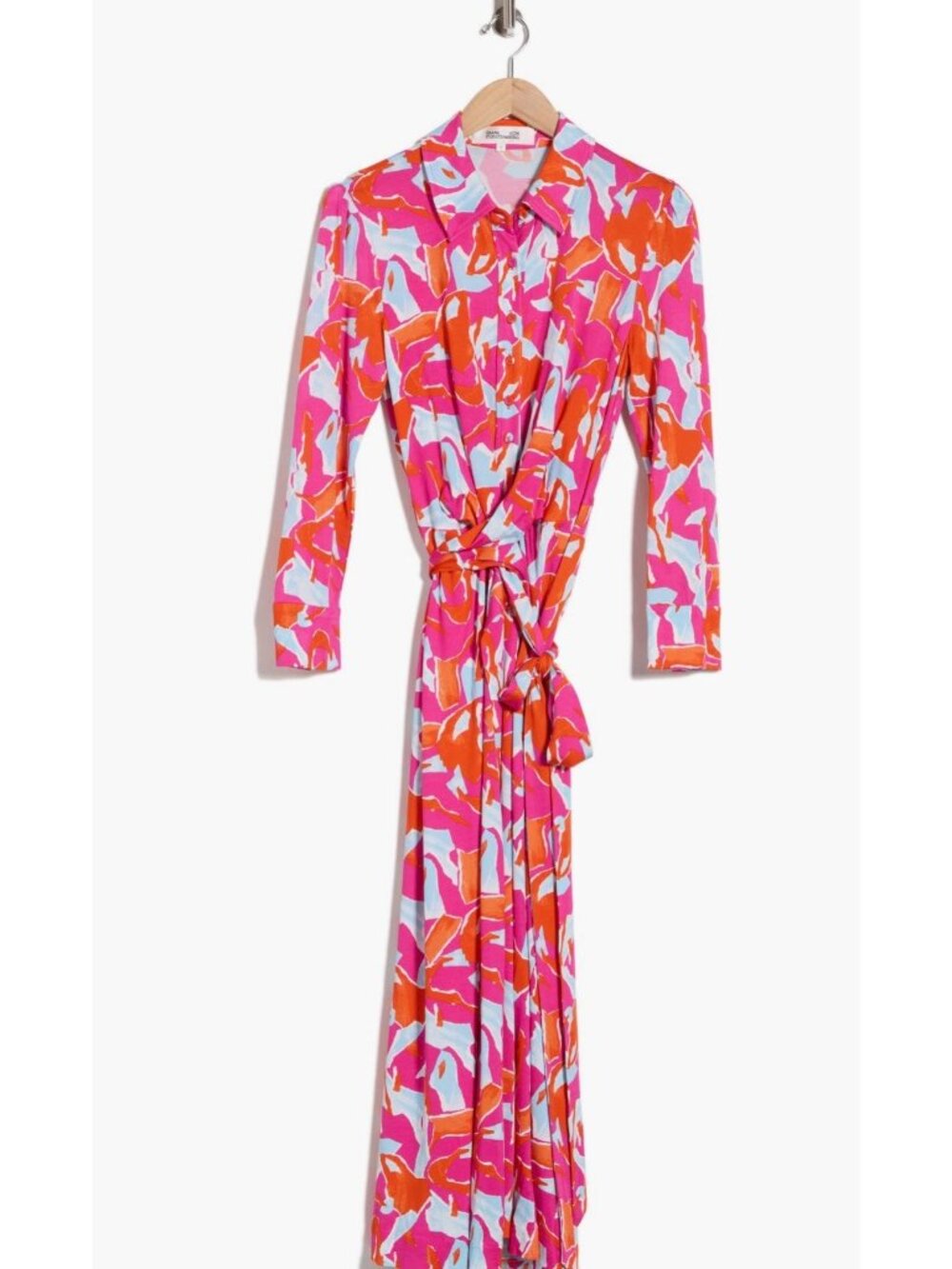 Diane von Furstenberg Sana Two pink wrap Dress size L - Picture 3 of 10